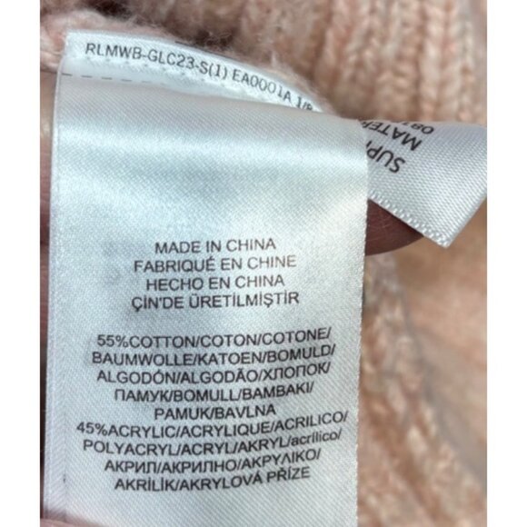 Lauren‎ Ralph Lauren Womens Sweater M Pink Knit Sweater Pullover - Picture 3 of 4